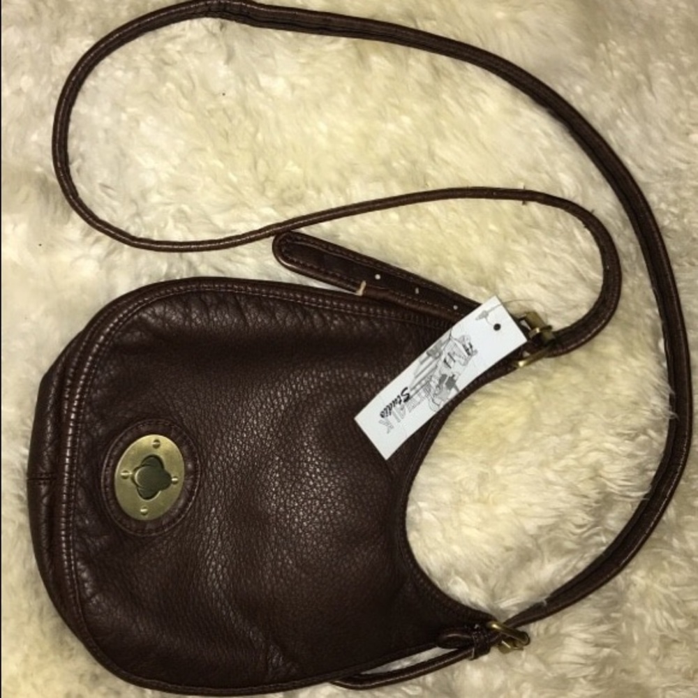 Real leather over shoulder bag